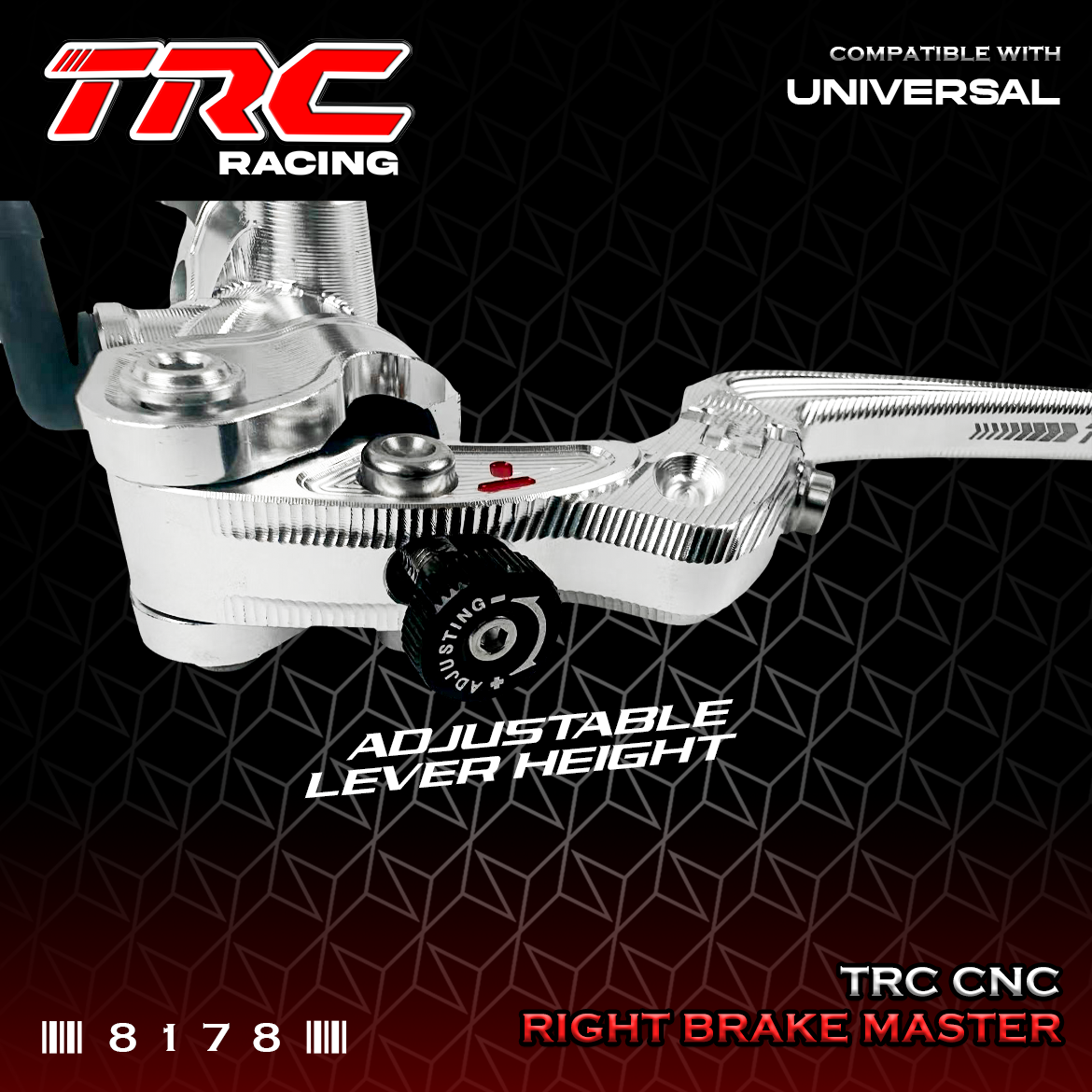 TRC Racing RIGHT SIDE UNIVERSAL CNC BRAKE MASTER WITH TANK 8178 ...