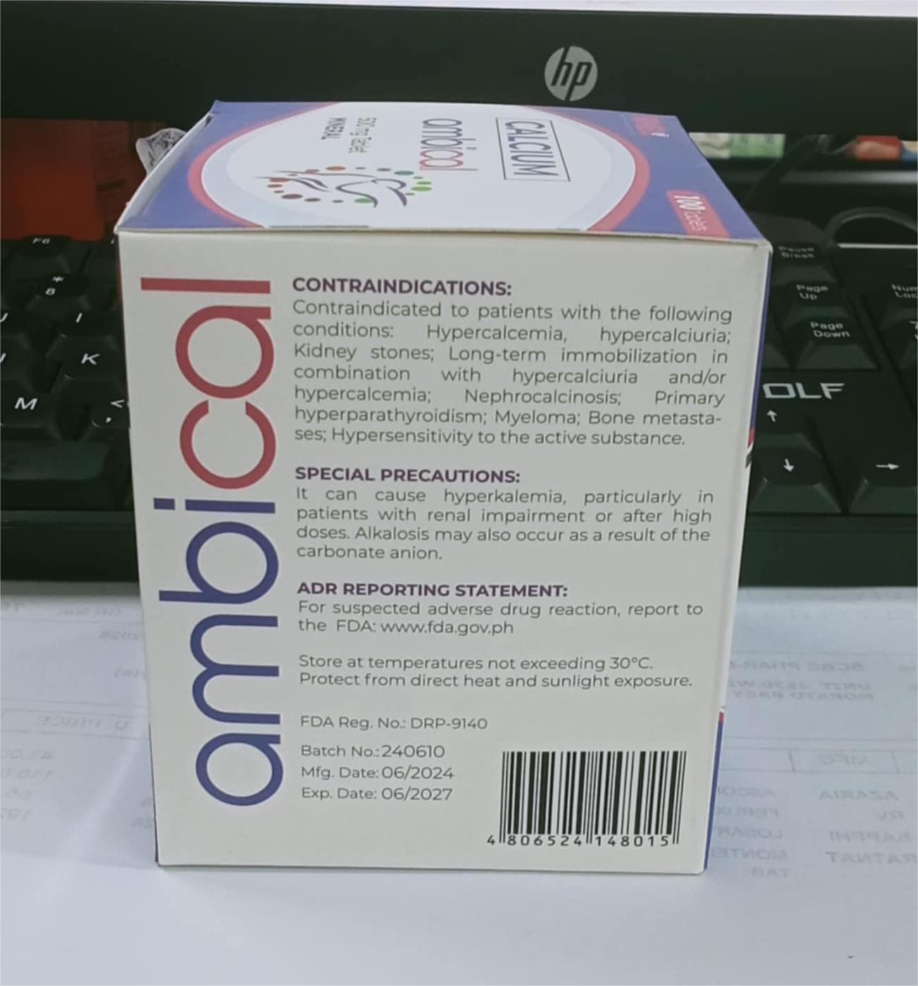 Calcium Carbonate (ambical) 500mg tablet | Shopee Philippines