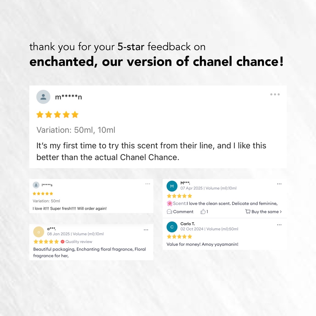 chanel chance eau tendre inspired: enchanted by catrelli | Shopee ...