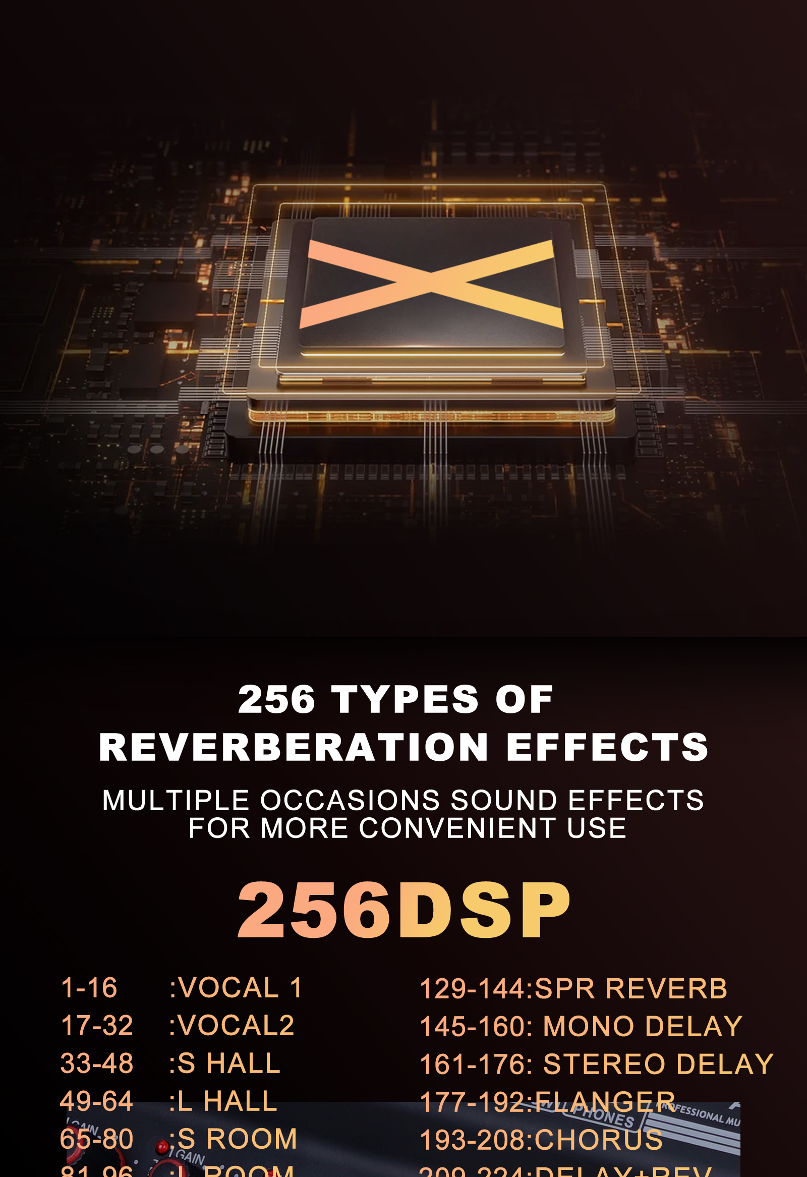 AG4 4 channel Mixer 256DSP DJ mixer USB Audio Mixer MP3 computer ...