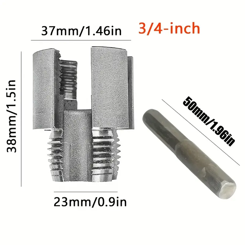 1pcs 2in1 Integrated Pipe Threader,For 1/2/3/4