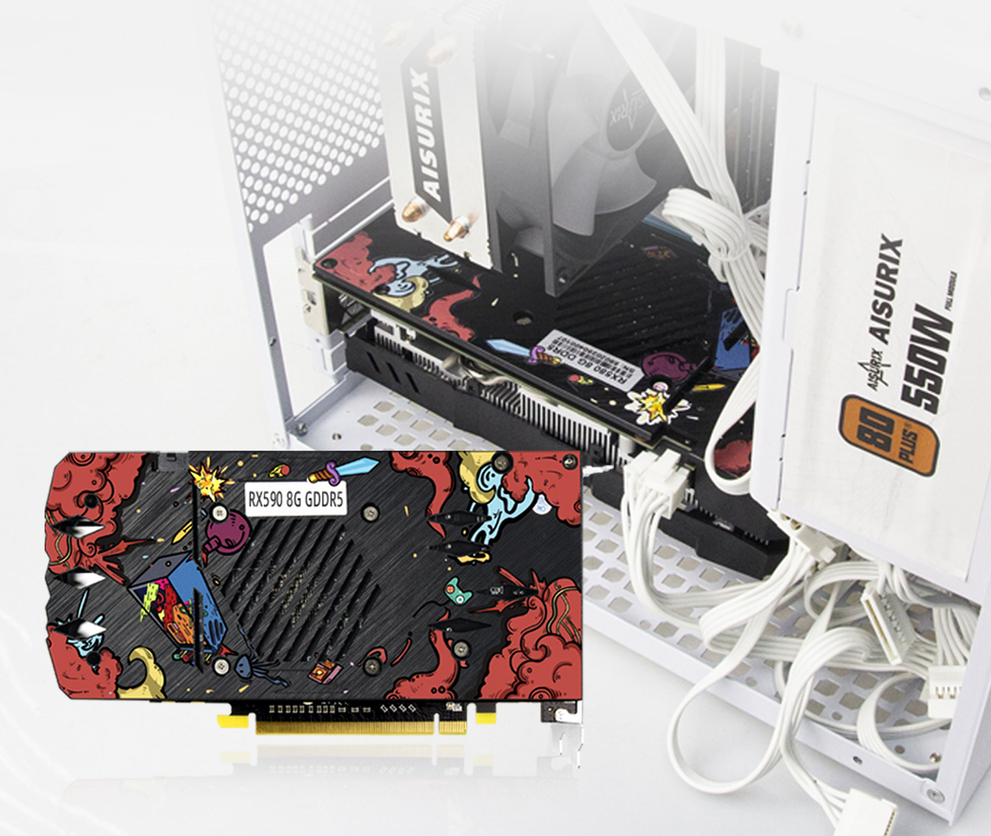 AISURIX RX590 8G NEW Graphics Card GDDR5 256Bit 2304sp AMD PC GPU Video ...