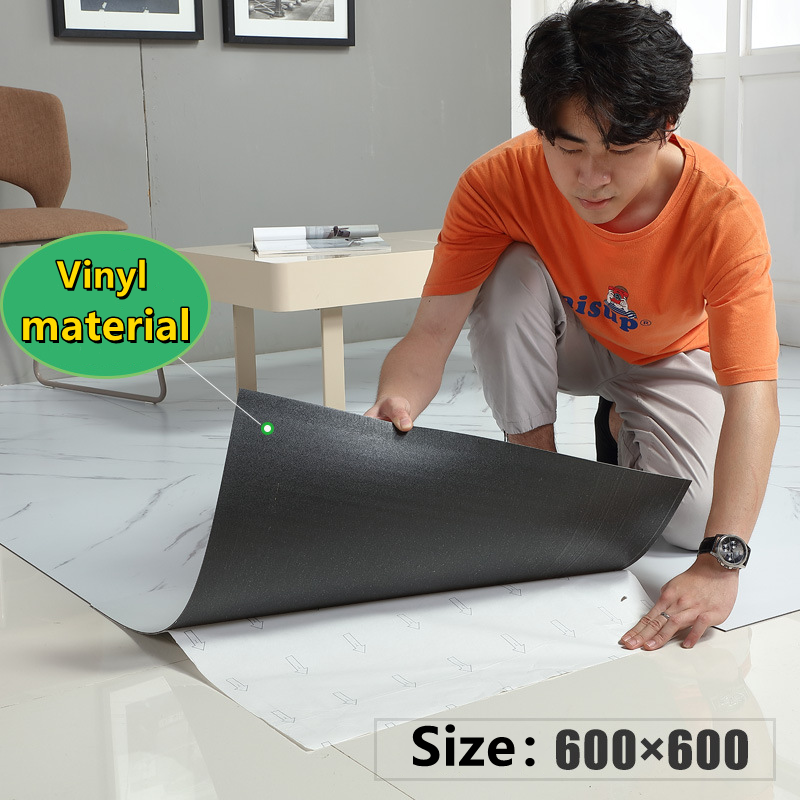 PVC Material 60x60cm Tile Floor Sticker Waterproof Self-adhesive Vinyl ...