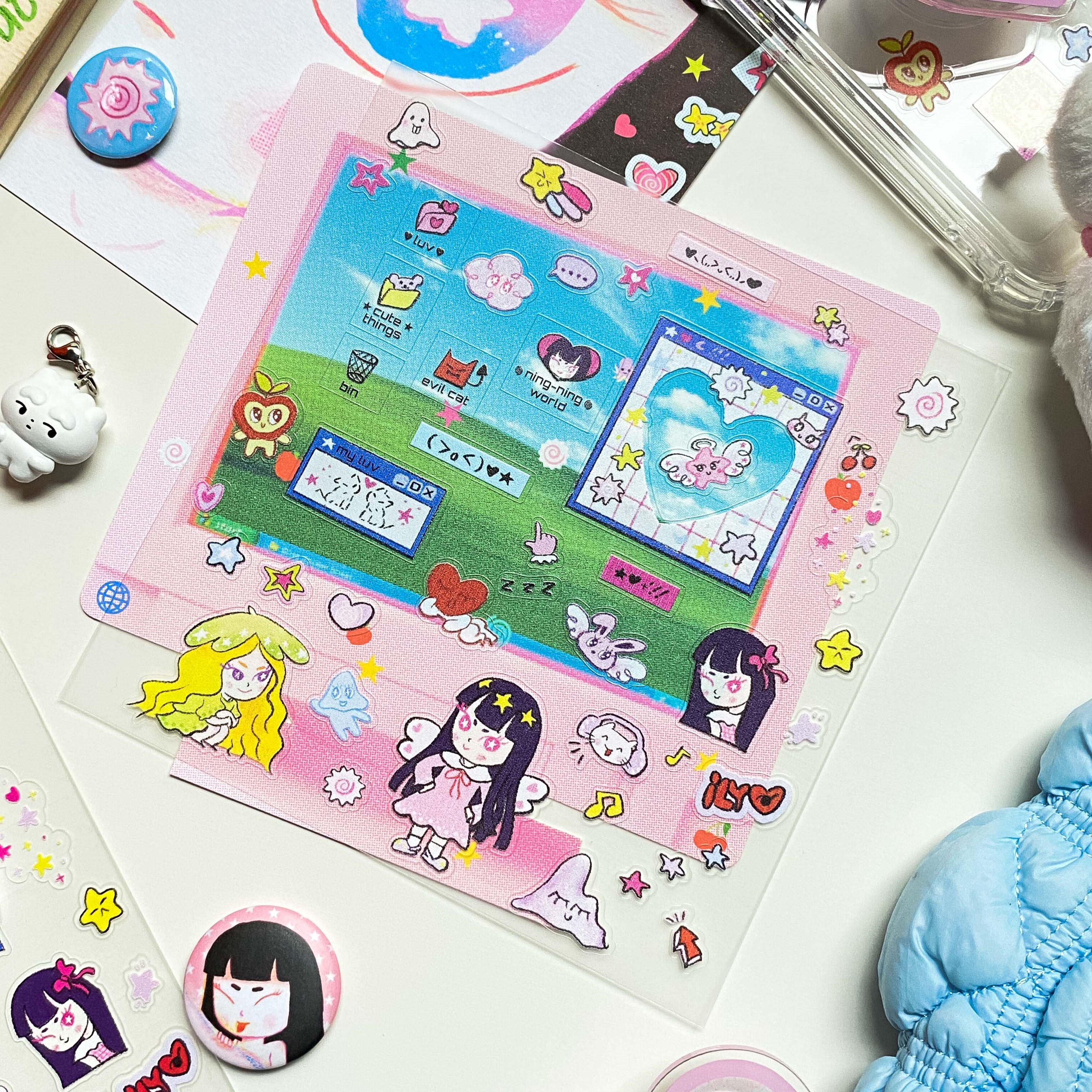 Bliss Transparent Sticker Sheet ★ ( uv printed sticker ) | Shopee ...