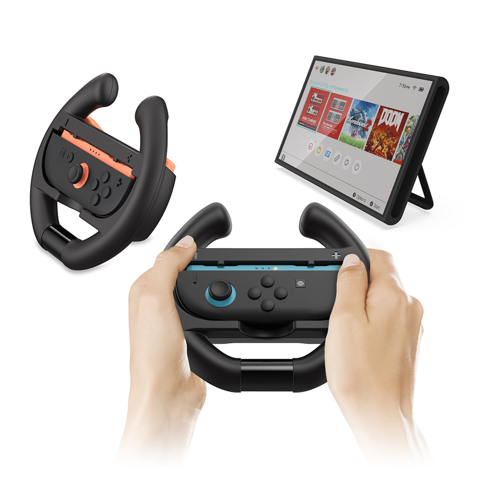 Dobe Controller Steering Wheel for Nintendo Switch 2 Joy-Pad (Black ...