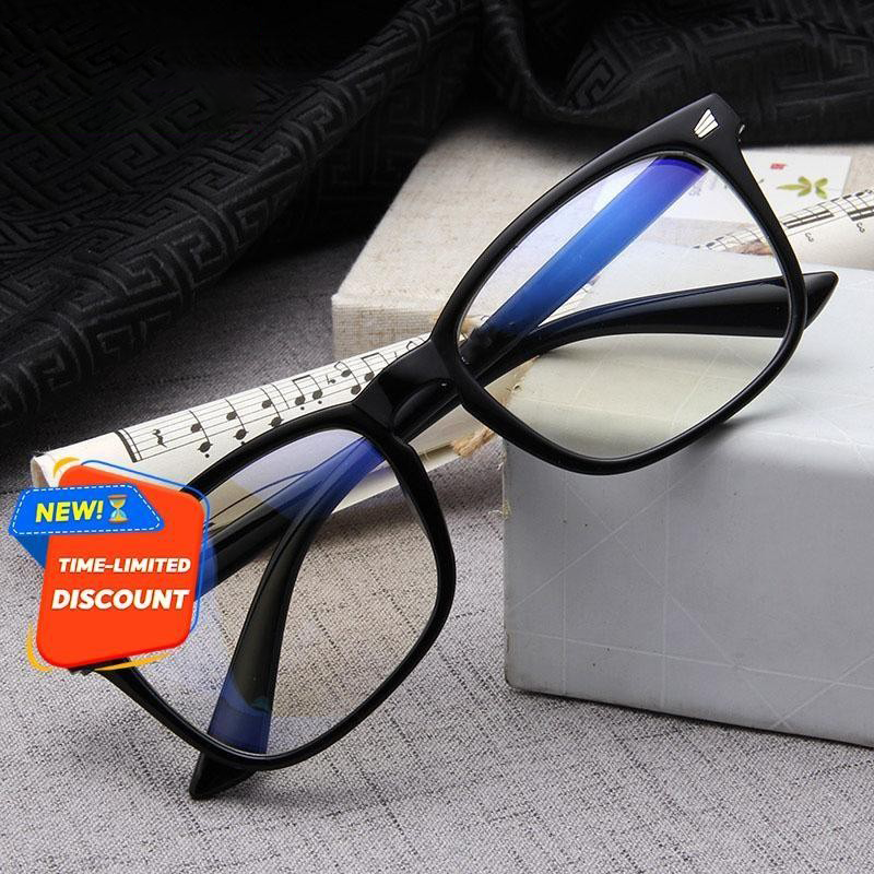 Retro Anti-blue Light Eyeglasses Computer Eye Protection Square Frame ...