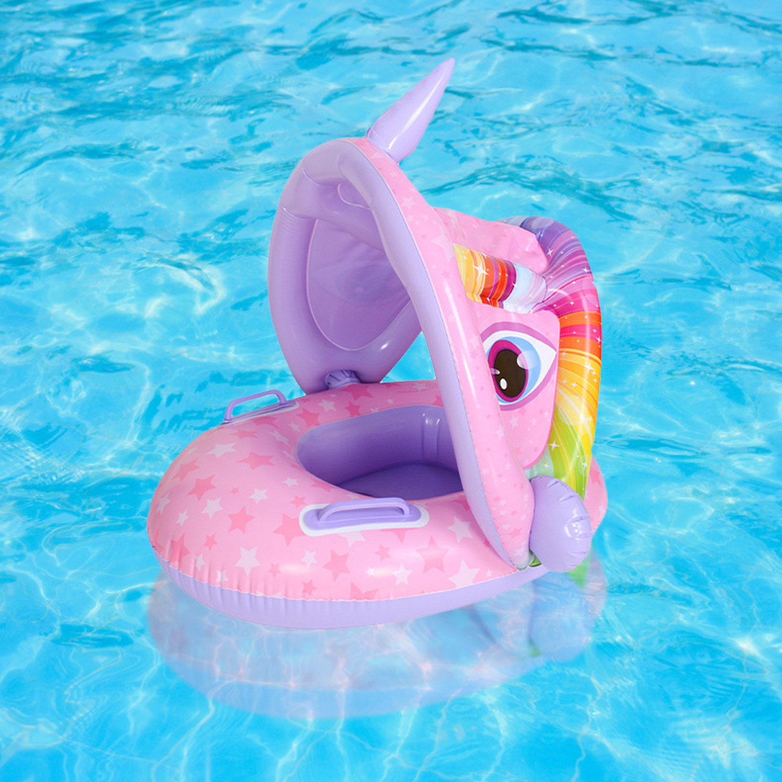 ApexGlow Swimming Floater for Kids Baby Floater Boat with Sunshade Pool ...