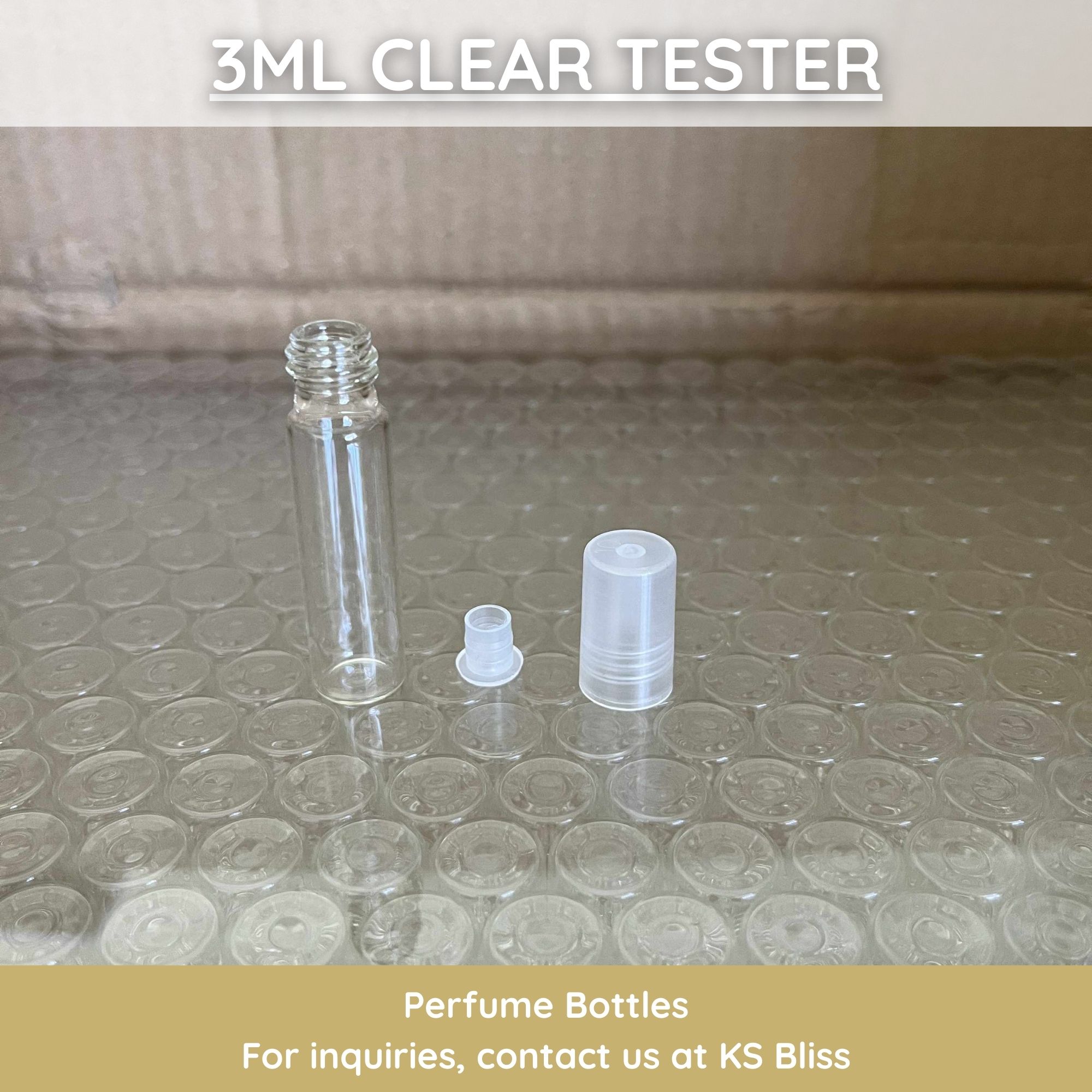 3ml Clear Glass Tester with Stopper | Shopee Philippines