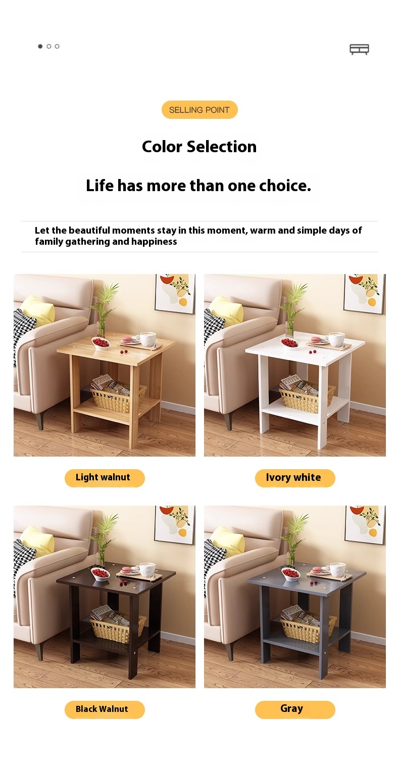 Nordic Bedside Table Small Square Desk Coffee Table Simple Sofa Side ...