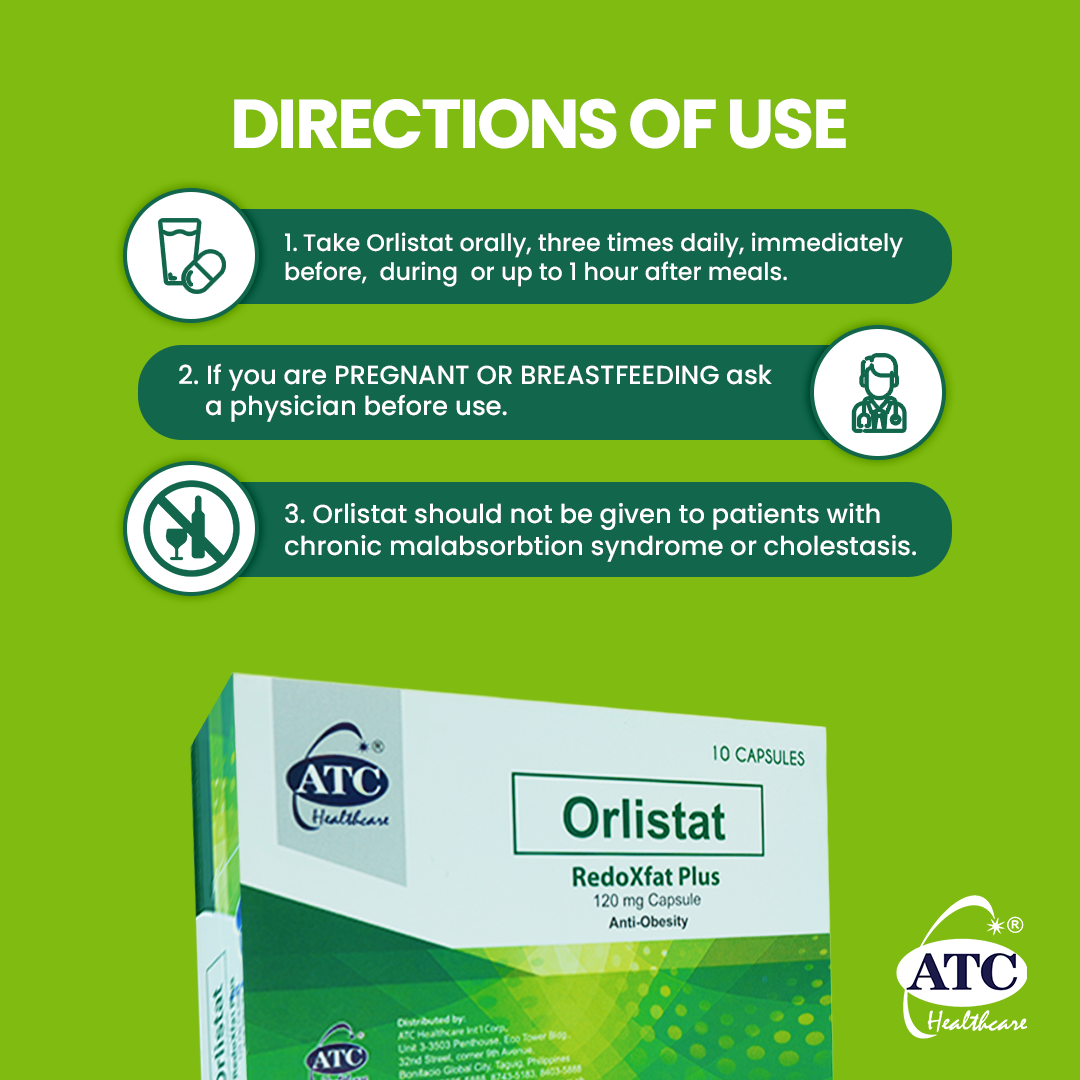 ATC REDOXFAT PLUS 120MG 10'S Weight loss Reduce fat absorption Control ...