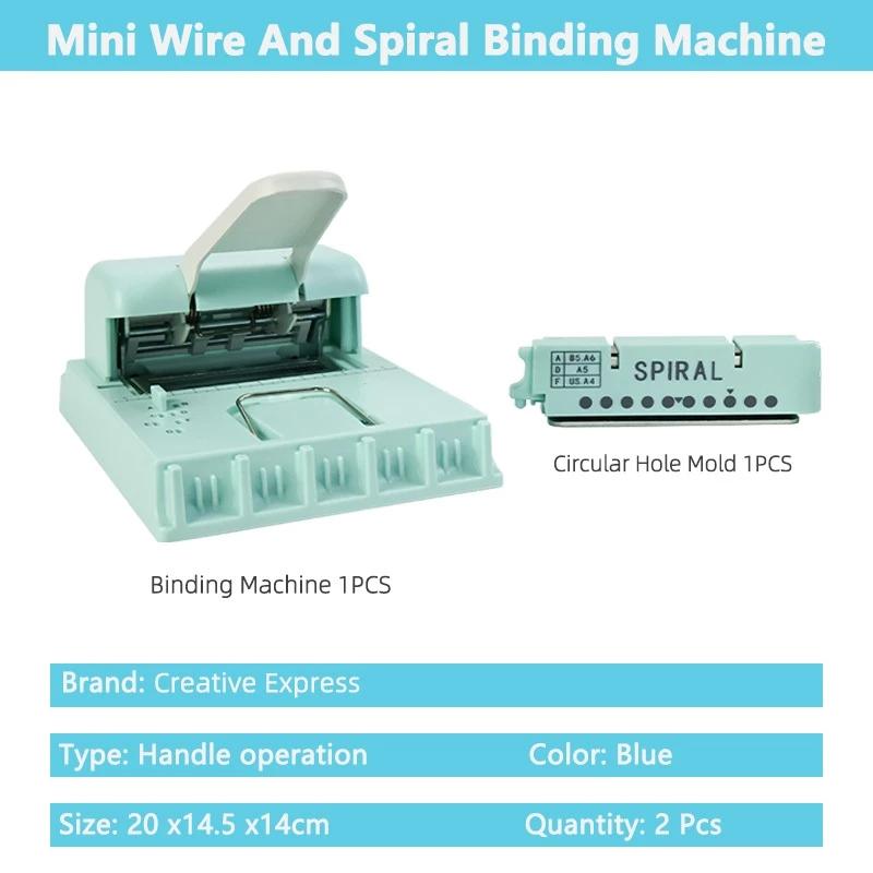 Creative Mini Binding Machine 3in1 Replaceable Wire And Spiral ...