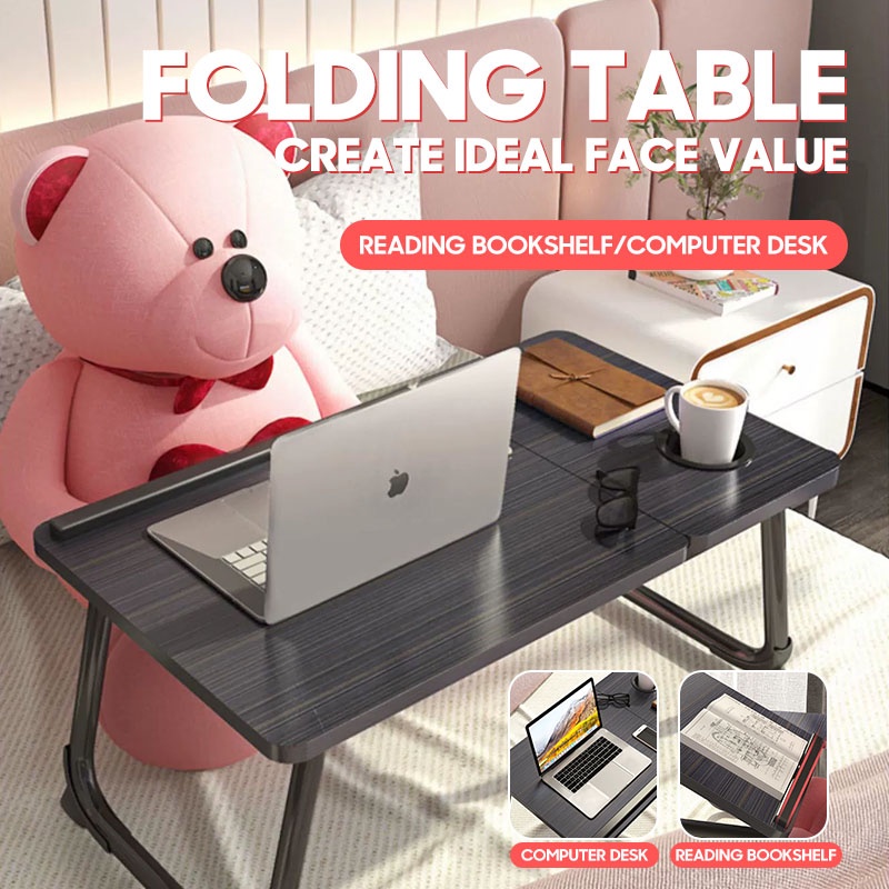 Azuer Upgrade Widen Folding Table Adjustable Study Laptop In Bed Table ...