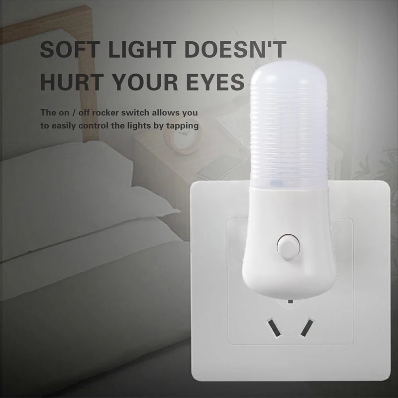 3W Bedside Night Light Wall Socket Light Kids Room Home Decoration Baby ...