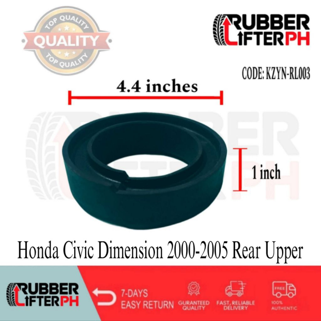 Heavy Duty Rubber lifter for Honda Civic Dimension (2000-2005) Front ...