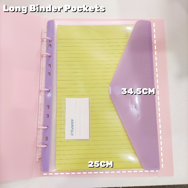 Long Ring Binder Folder 5Rings File Organizers Arch File Plastics Round ...