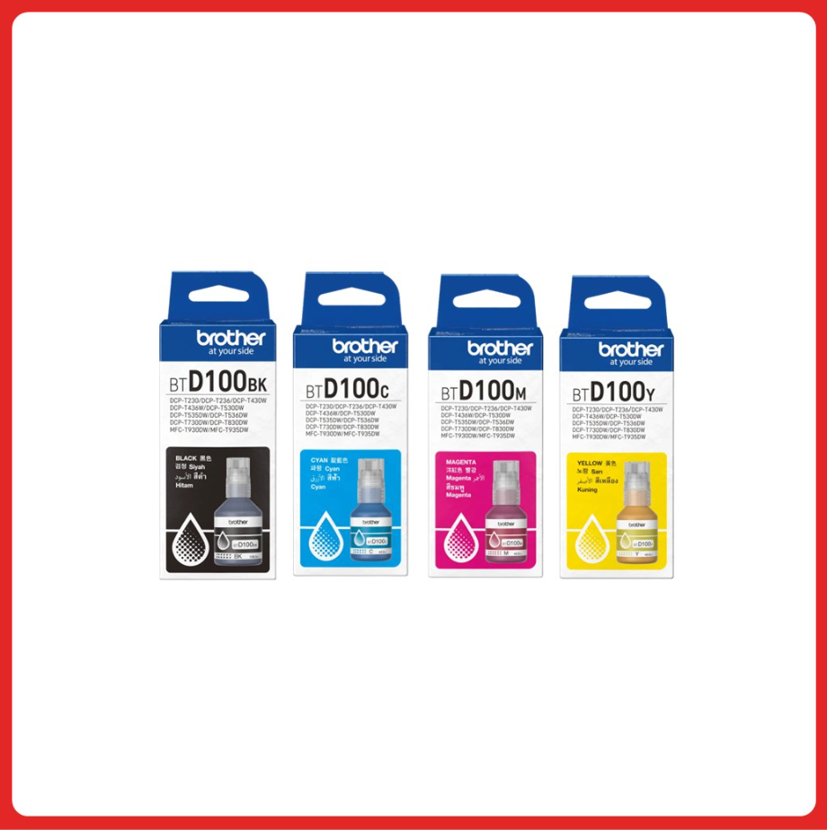 【FREE SHIPPING】BROTHER ink BTD100BK BT D100 BK BTD100C BTD100Y BTD100M ...