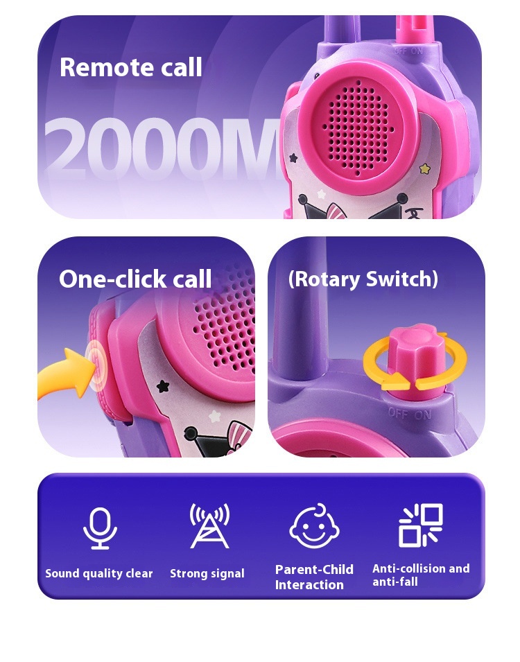 Walkie Talki remote phone call toys with light and sound,KUROMI ...