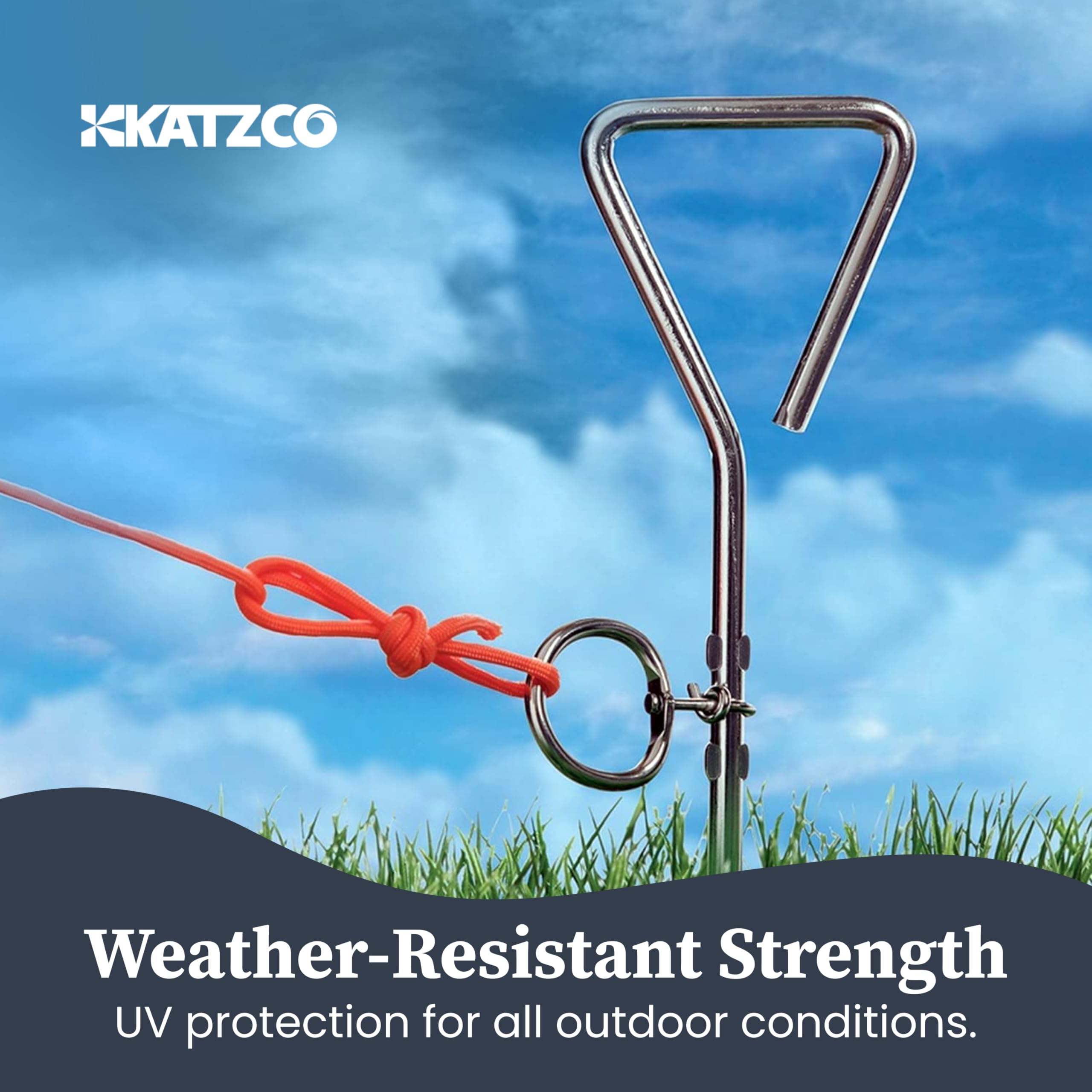 Dog Stake Anti-Corrosion Steel Anchor With Secure Locking Ring Pet ...