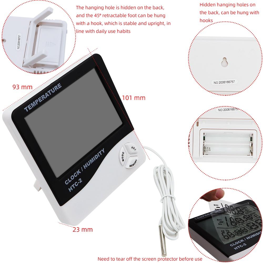 【Fast Delivery】HTC-2 Digital Thermometer Hygrometer Electronic ...