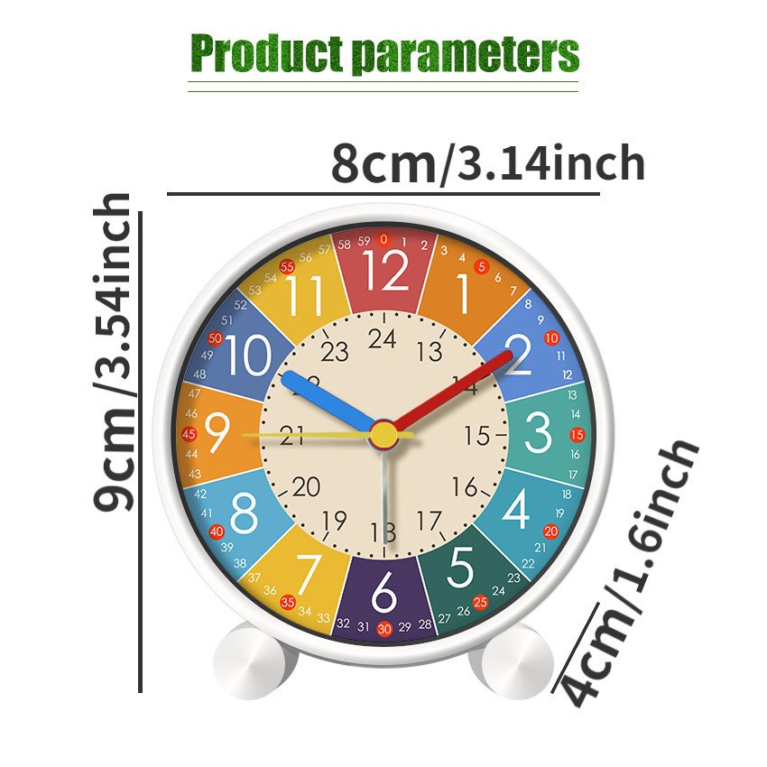 Silent Learning Clock For Kids Teens No Ticking Desktop Clock ...