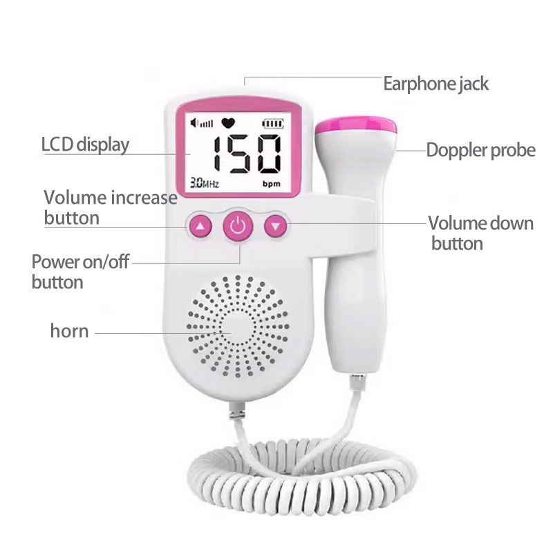 EssenceVista Clear Sound Doppler Baby Monitor with Gel and LCD Display ...
