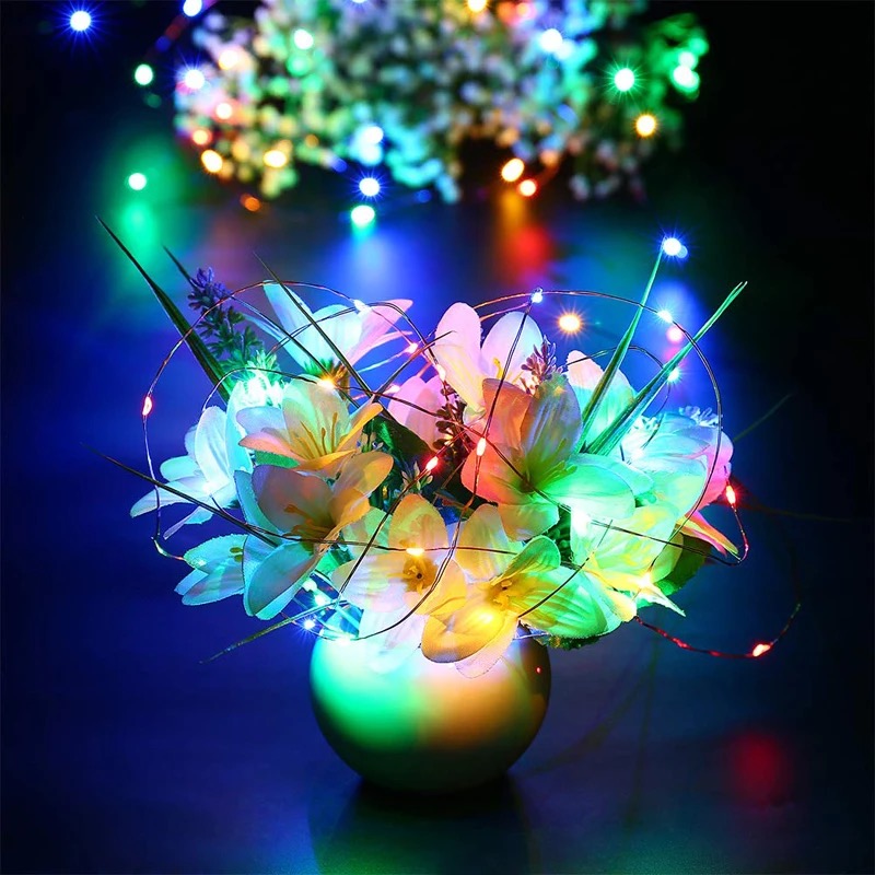3M 5M 10M 30/50/100 LED Battery Mini LED Copper Wire String Fairy ...