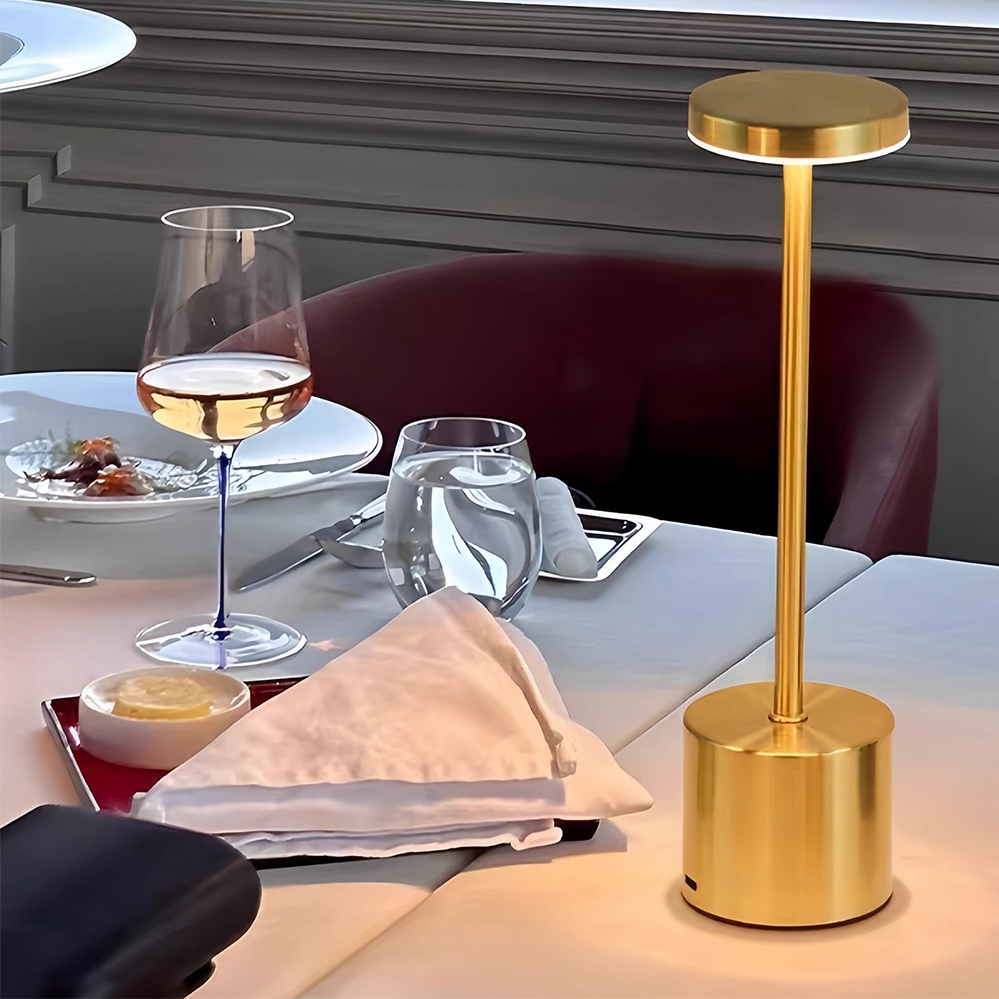 LED Table Lamp Desk Lamp Rechargeable Bar Bedroom Decor Bedside ...