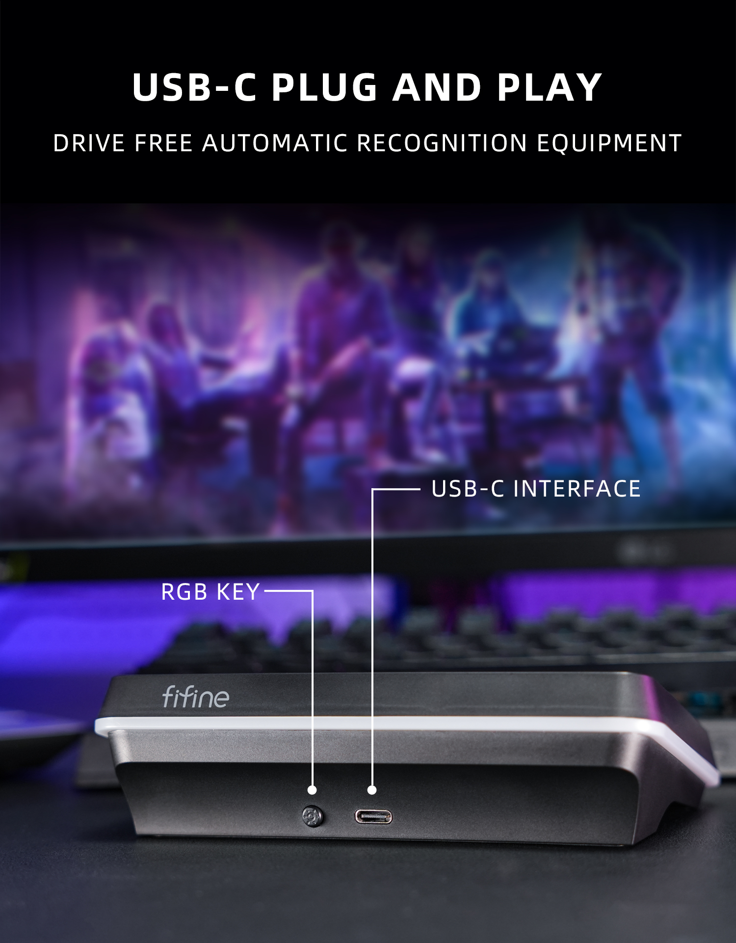 Fifine AmpliGame D6 Stream Controller with 15 Macro Keys, Streaming ...
