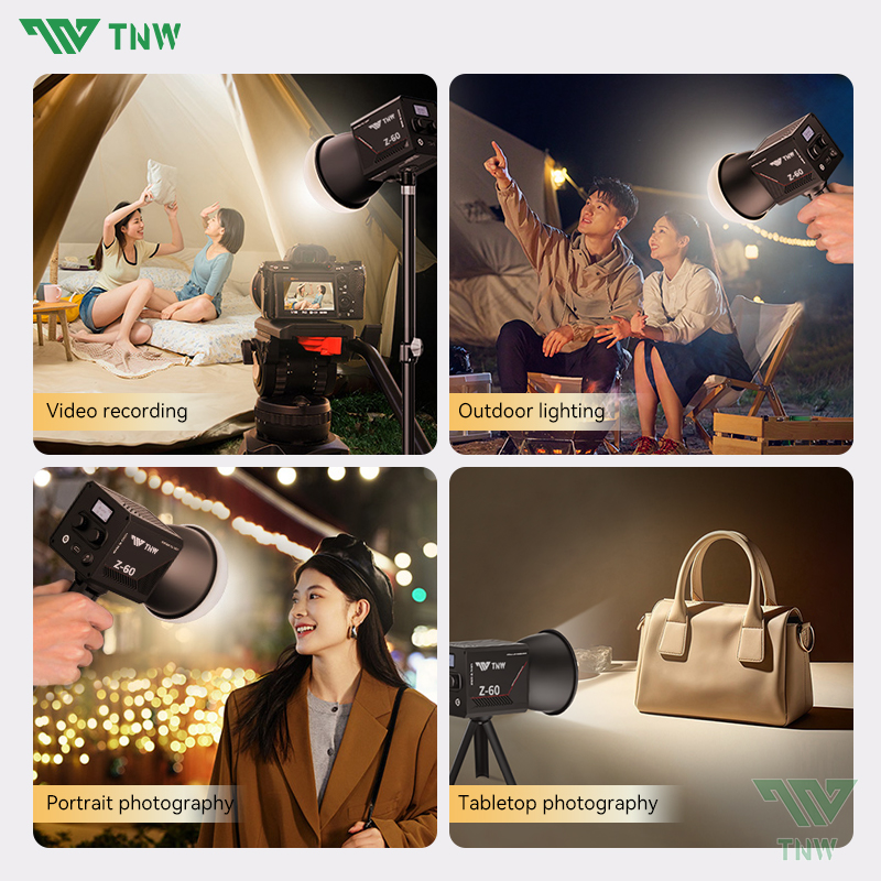 TNW Z60 LED Video Light 60W Handle Photography Light 2800K-6500K ...
