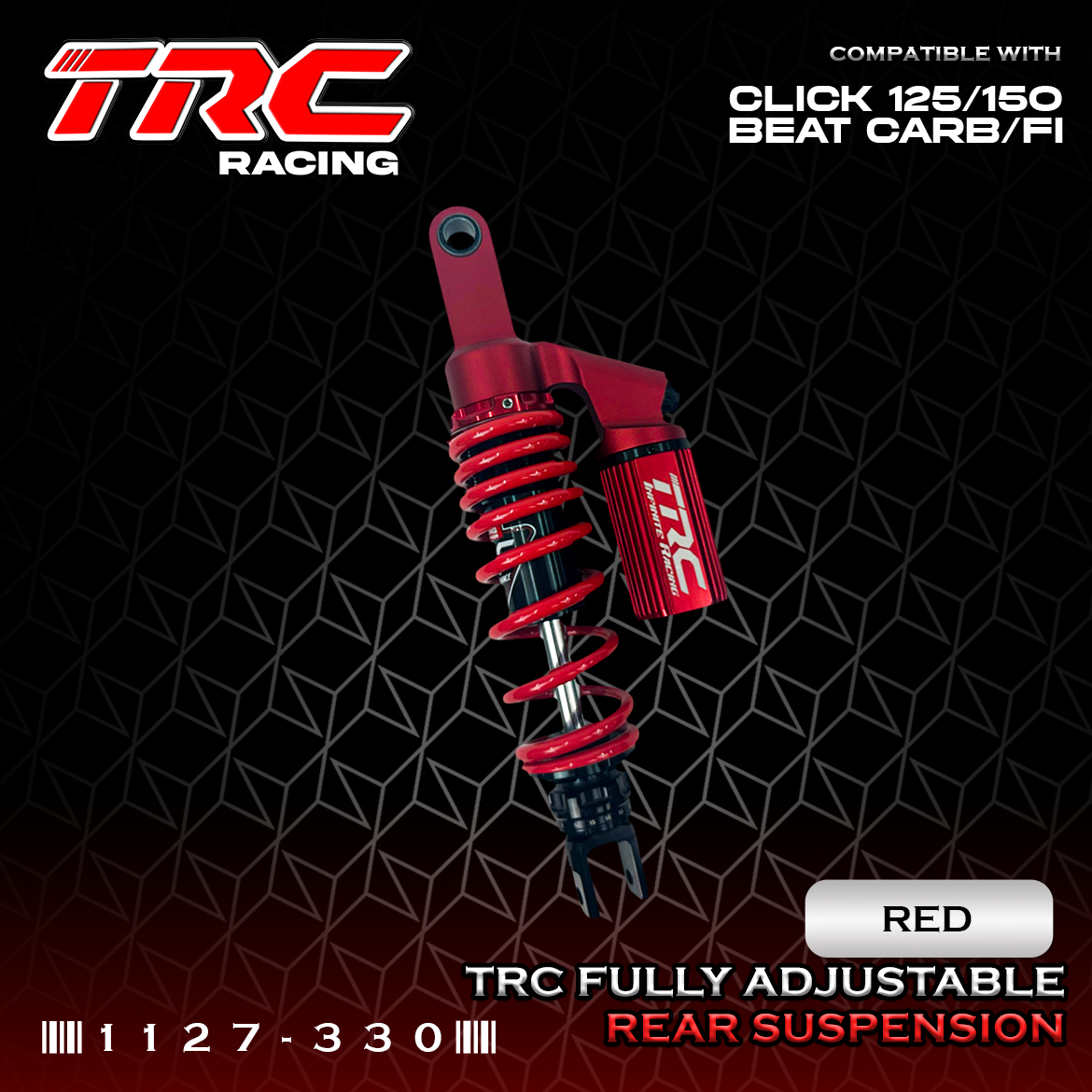 TRC Racing CNC FULLY ADJUSTABLE REAR SHOCK SUSPENSION 330MM FOR CLICK ...