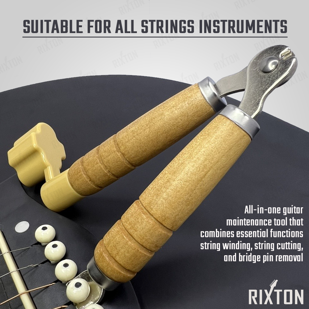 RIXTON 3 in 1 Multifunctional Guitar Tool Guitar String Cutter Puller ...