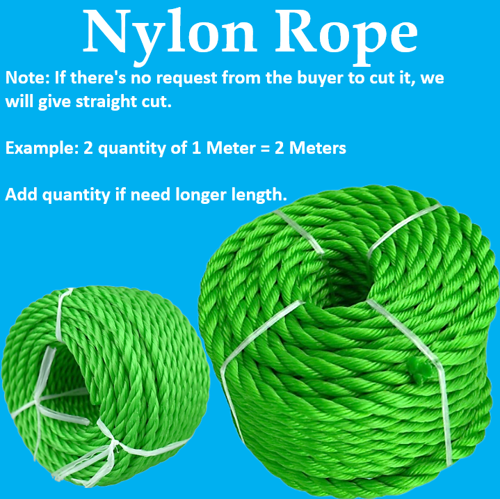 Toyu Nylon Rope 2 meters 4mm-6mm-8mm Strong Multi-Purpose Rope Good For ...