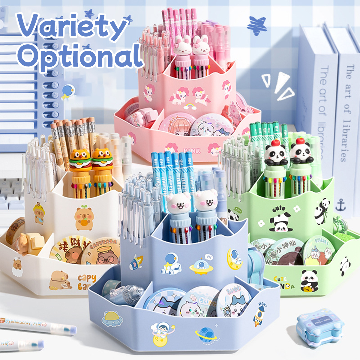 360 Degree Rotating Storage Box Multifunctional Large Capacity Desktop ...