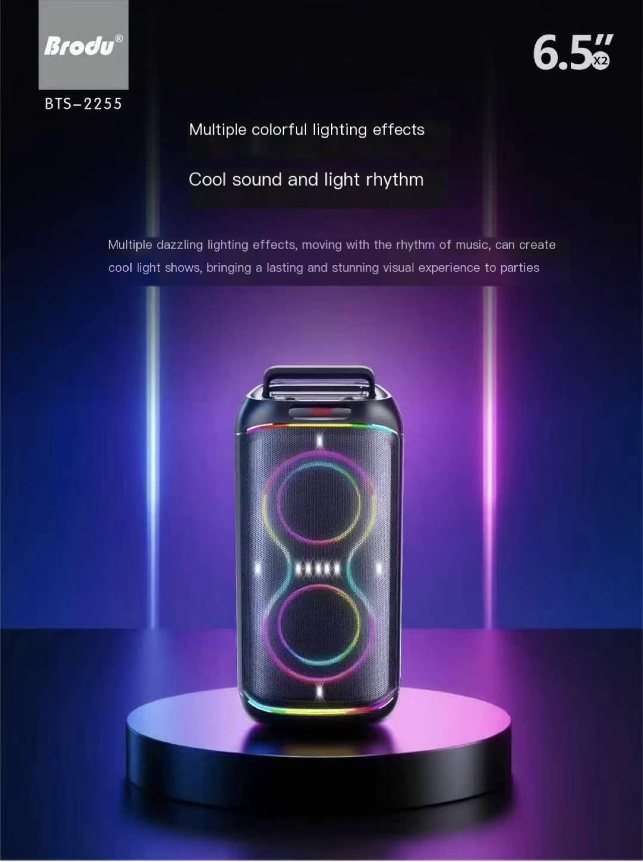 Brodu BTS-2255 Bluetooth Speaker Karaoke Speaker FlashLight HighQuality ...