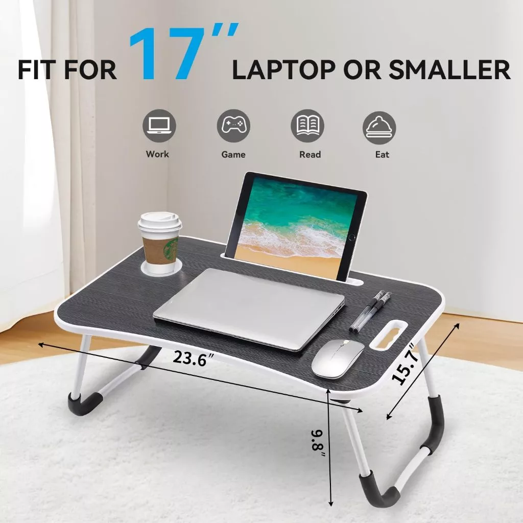 Foldable Laptop Table Mini Office Desk Study Bed Table Computer Dining ...