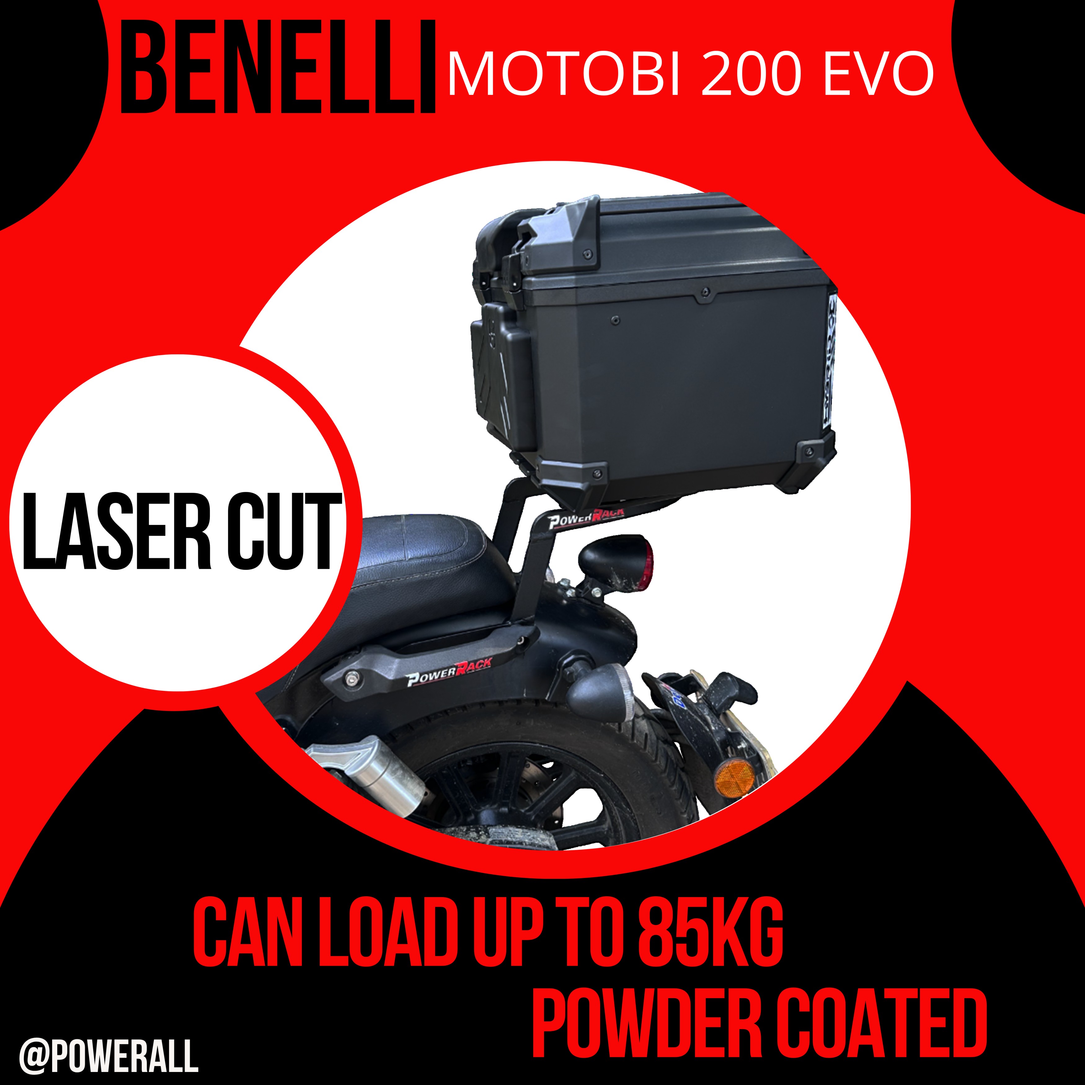 BENELLI MOTOBI 200 EVO TOP BOX BRACKET / MOTORCYCLE ACCESSORIES / RACKS ...