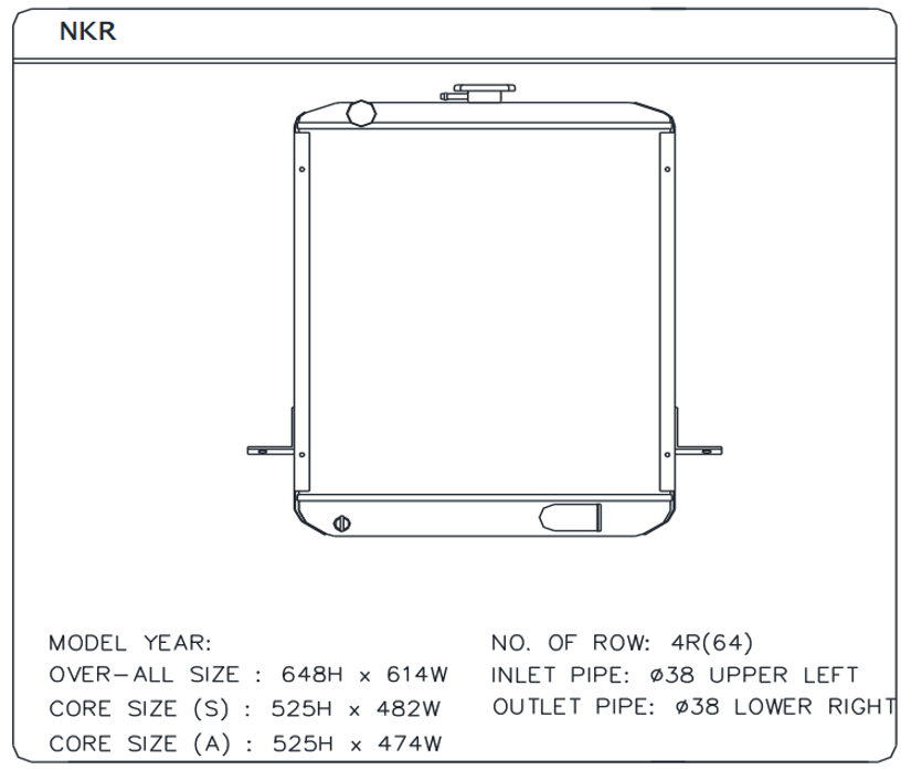Isuzu NKR (4BE1 Pipe) Manual 3Rows Evercool Alpha Radiator | Shopee ...