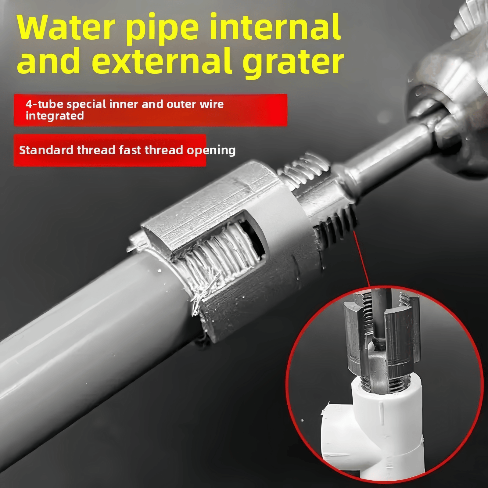1pcs 2-in-1 Integrated Internal and External Thread Pipe Cutter ...