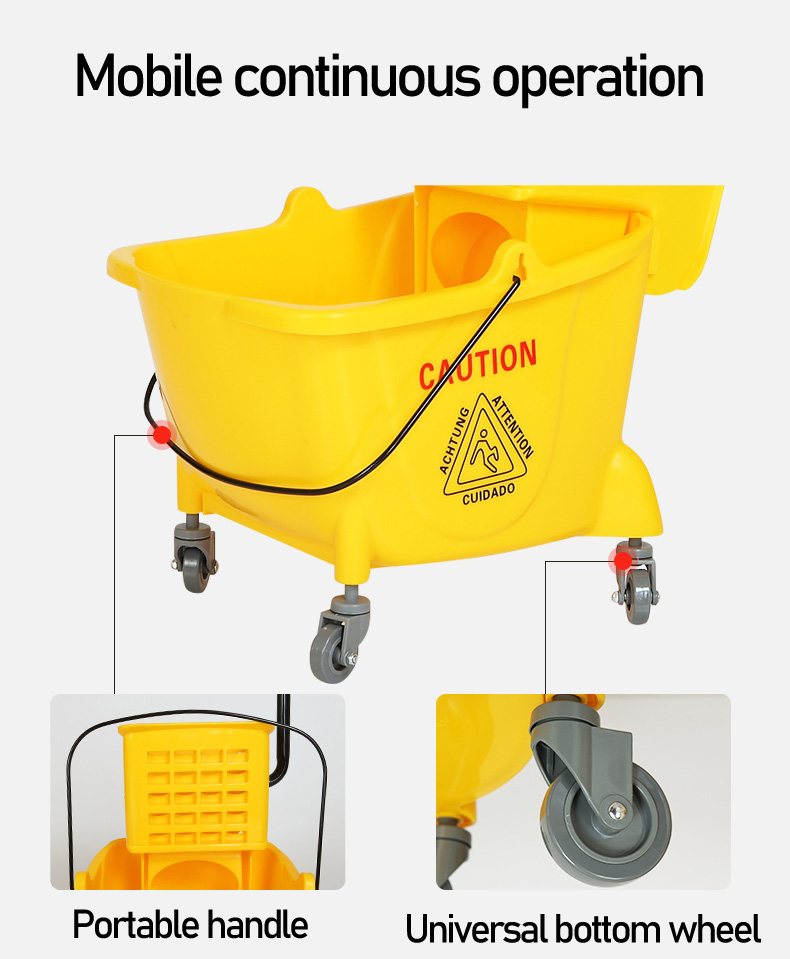 Commercial heavy-duty mop bucket, hotel restaurant specific cleaning ...