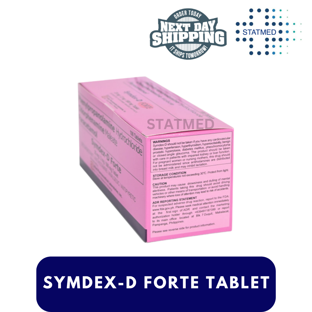 Symdex-D Forte Tablet Paracetamol + PPA + Chlorphenamine Bioflu Neozep ...