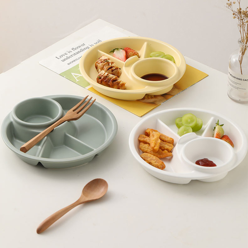 4 Grids Portion Plate Microwavable Safe Dinner Breakfast Calorie ...