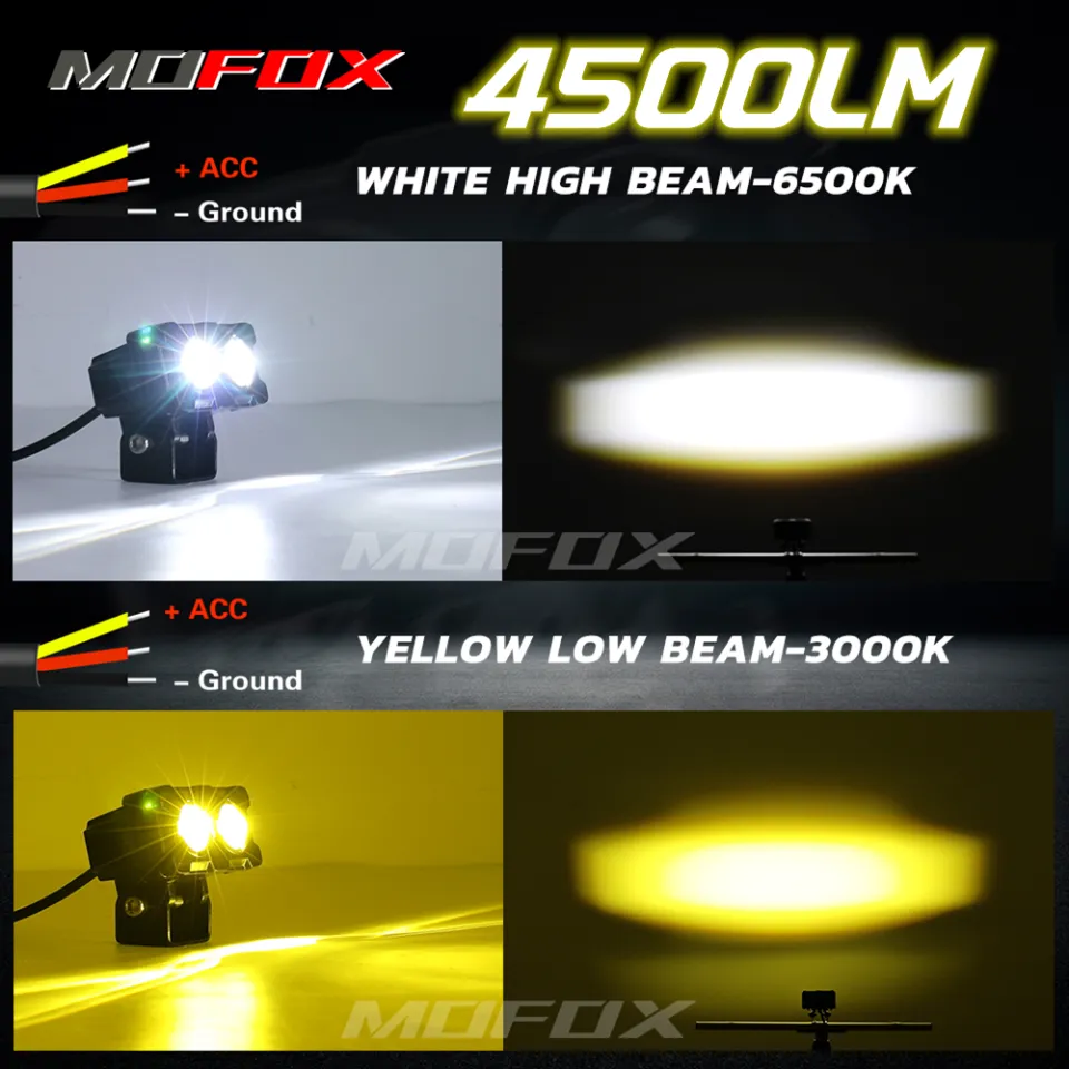 MOFOX LB2 Spotlight Laser Gun 12-24V Motorcycle Mini Driving Light Full ...