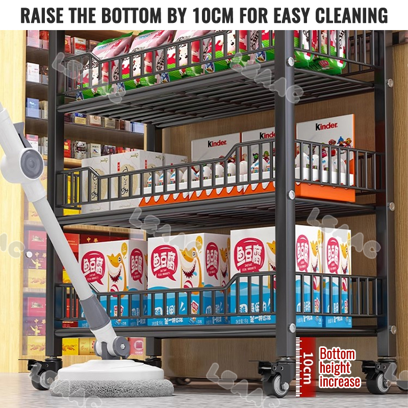 convenience store multi-layered shelf Grocery Rack 5 Layers Display ...