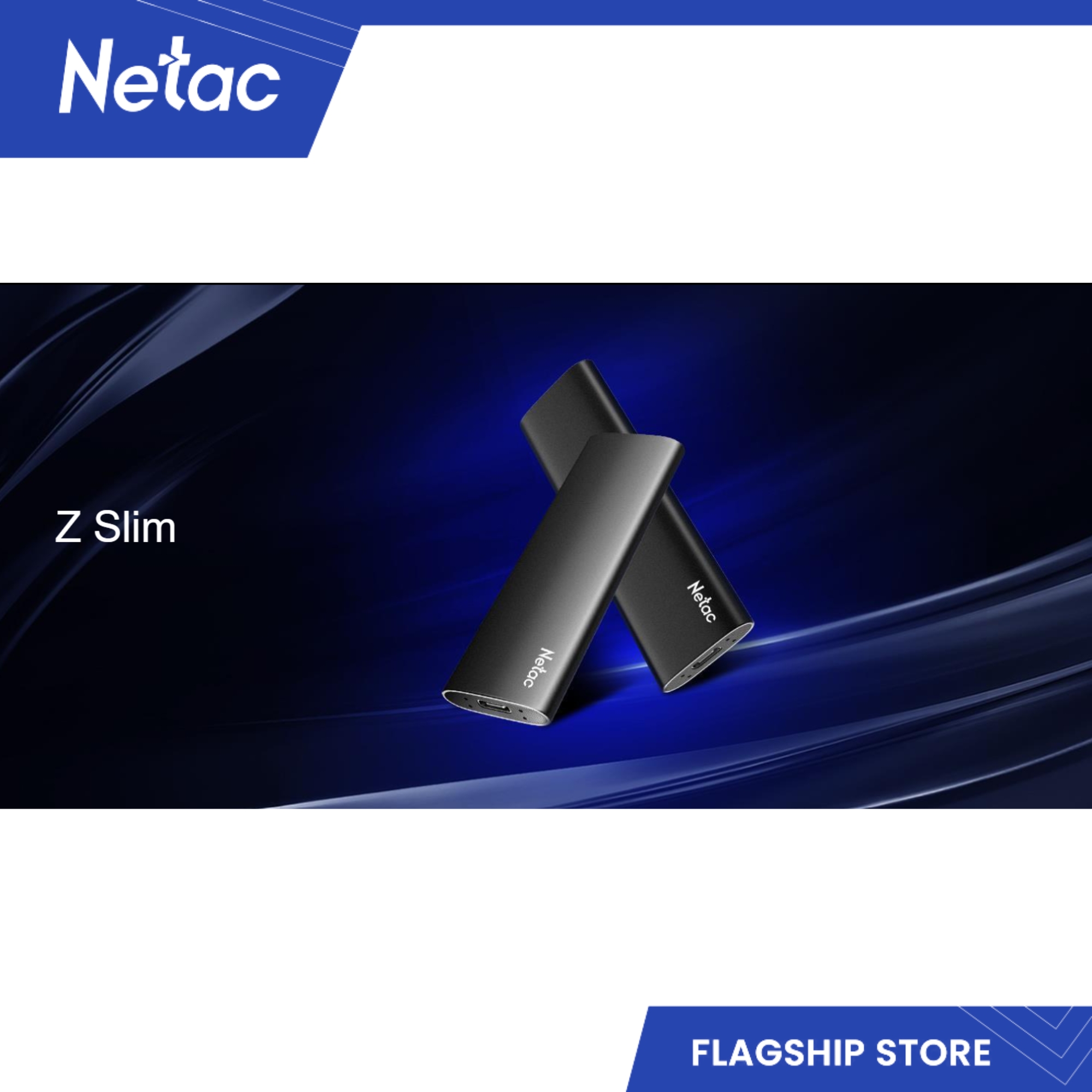 NETAC NT01ZSLIM 500GB/1TB EXTERNAL SSD USB 3.2 GEN2 UP TO 550MB/S TYPE ...