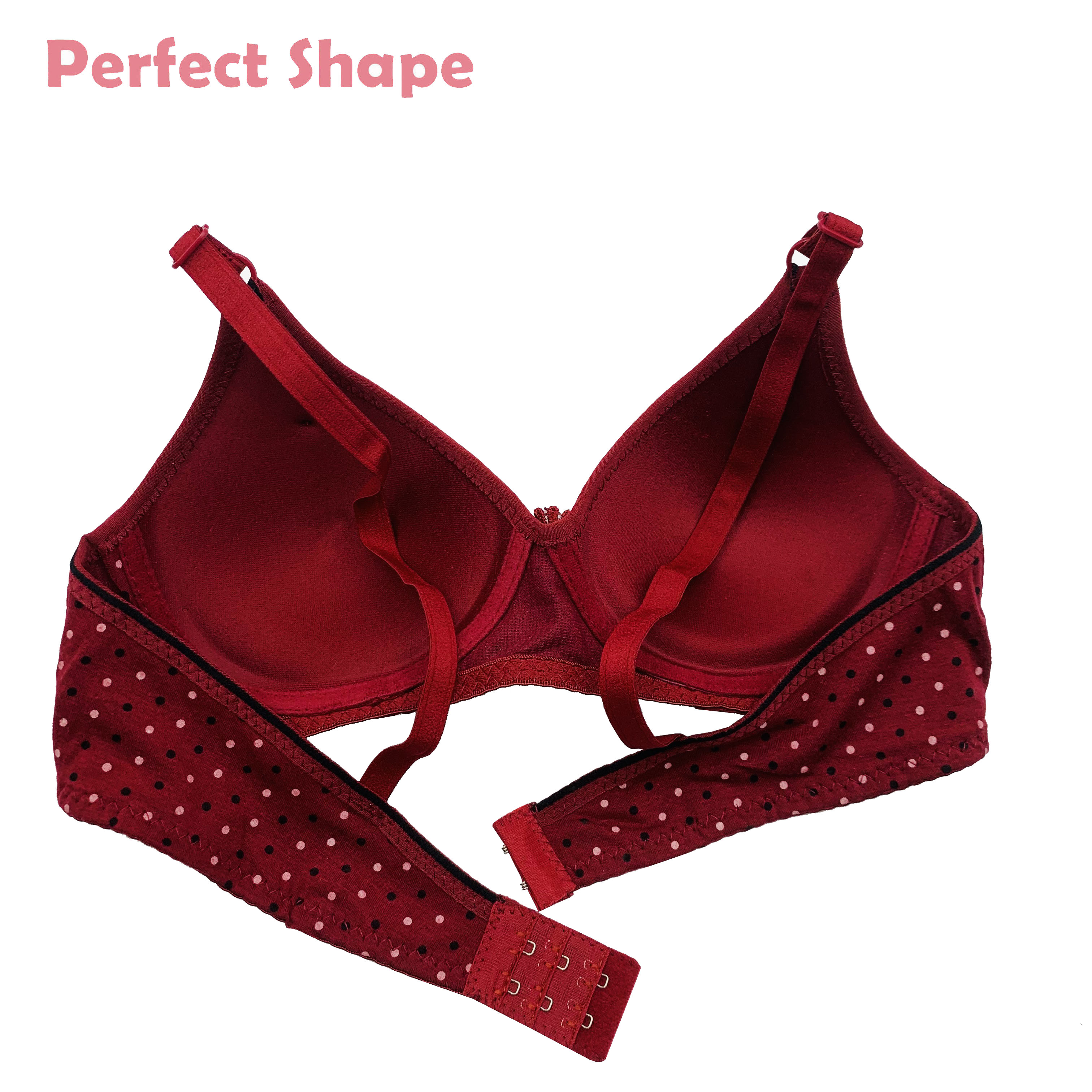 Perfect Shape Cup A Wireless Polka Dots Plain Cotton Ladies Bra ...