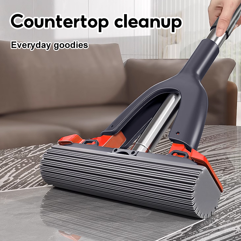 CHIT Mini Squeezer Mop Portable Sponge Mop Self Wash Wet and Dry ...
