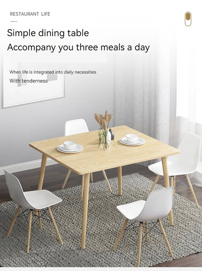 Dining Tables Square Table Nordic Style Solid Wood Dining Table Small ...