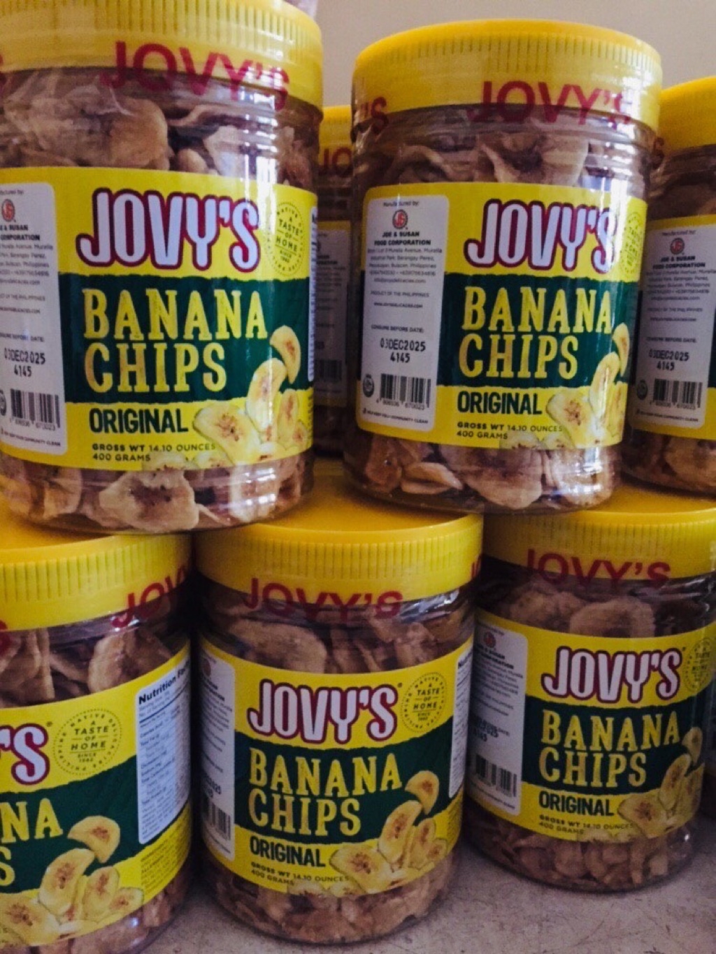 JOVY'S BANANA CHIPS 400 grams | Shopee Philippines