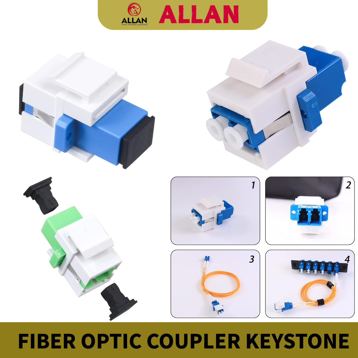 ALLAN Fiber Optic Coupler SC APC LC Keystone Jack Coupler SC Simplex ...
