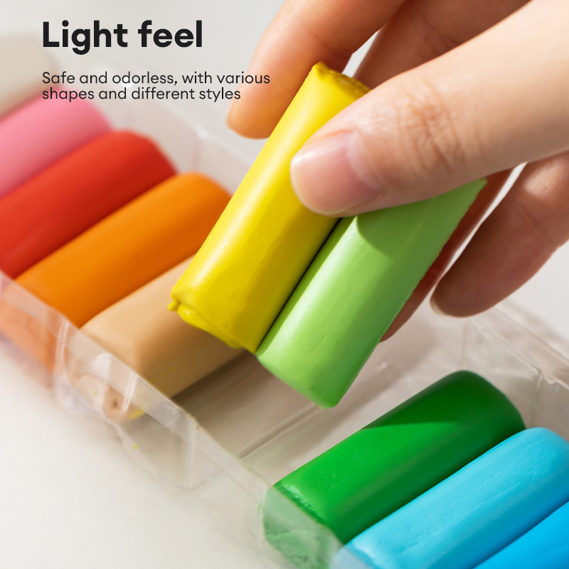 Deli 12 Colors Clay Set 200g Safe and non-toxic 6/12 Colorful Clay Toys ...